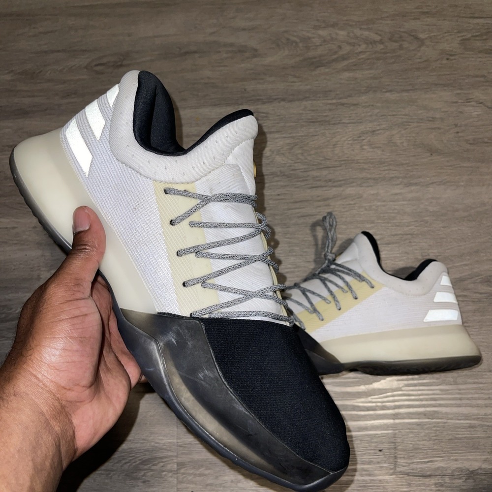 Size 13- Adidas James Harden Vol. 1 Disruptor Black White Gold BW0552